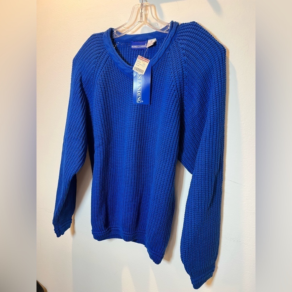 Vintage Bradlees royal blue sweater with tags size M Prides Landing - Picture 5 of 8
